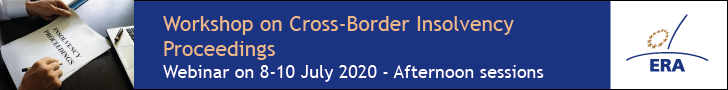 ERA Workshop on Cross-Border Insolvency Proceedings Webinar