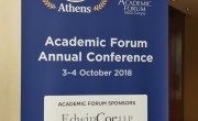 2018 Academic Conference - Athens, 3-4 October